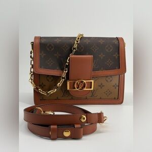 Louis Vuitton Dauphine MM Reverse Monogram Canvas Shoulder Bag